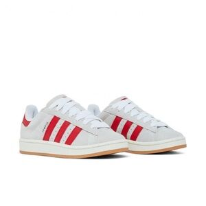 Adidas Originals Campus 00s Sneakers Crystal White and Scarlet Red - US 7